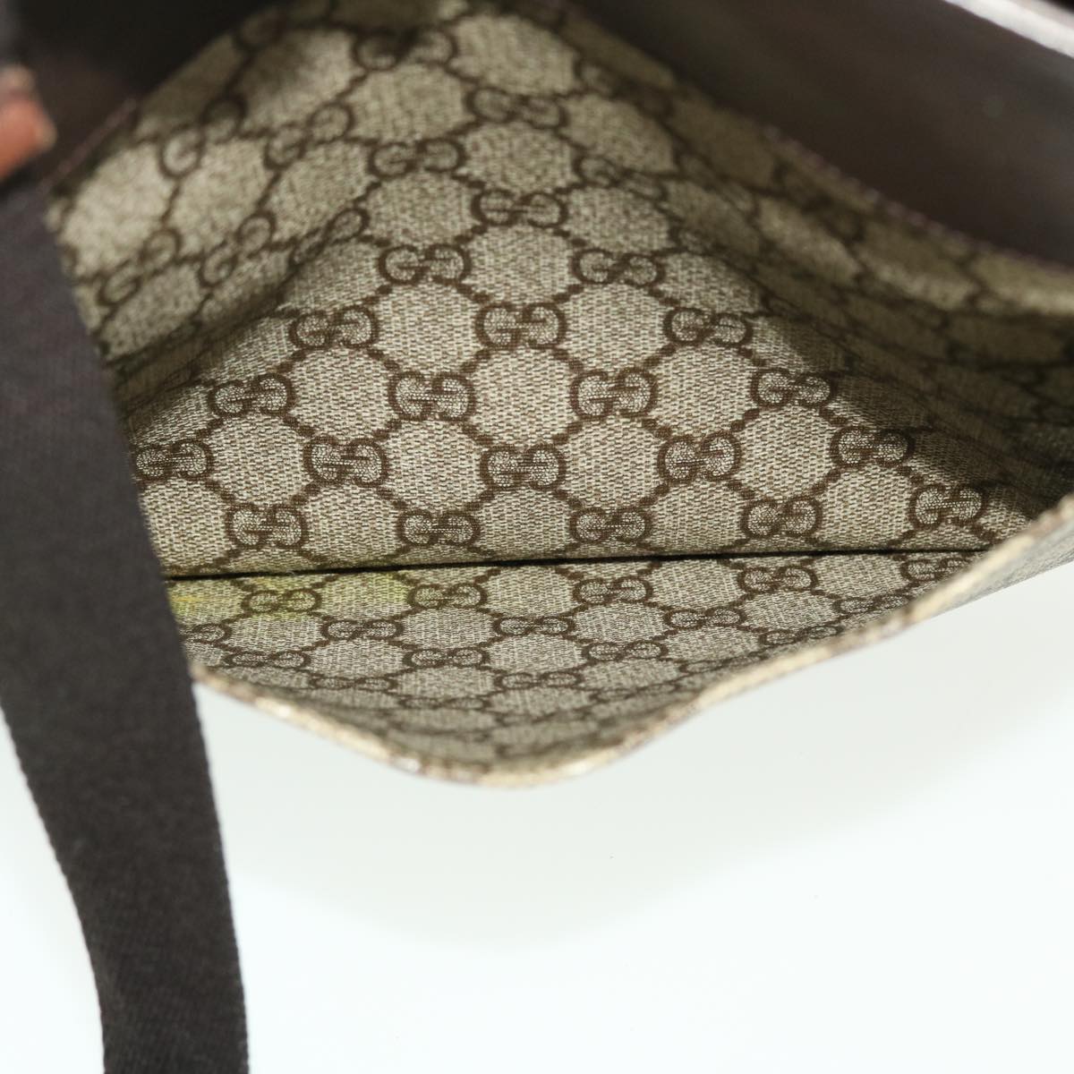 GUCCI GG Canvas Shoulder Bag PVC Leather Beige 27639 yk7163