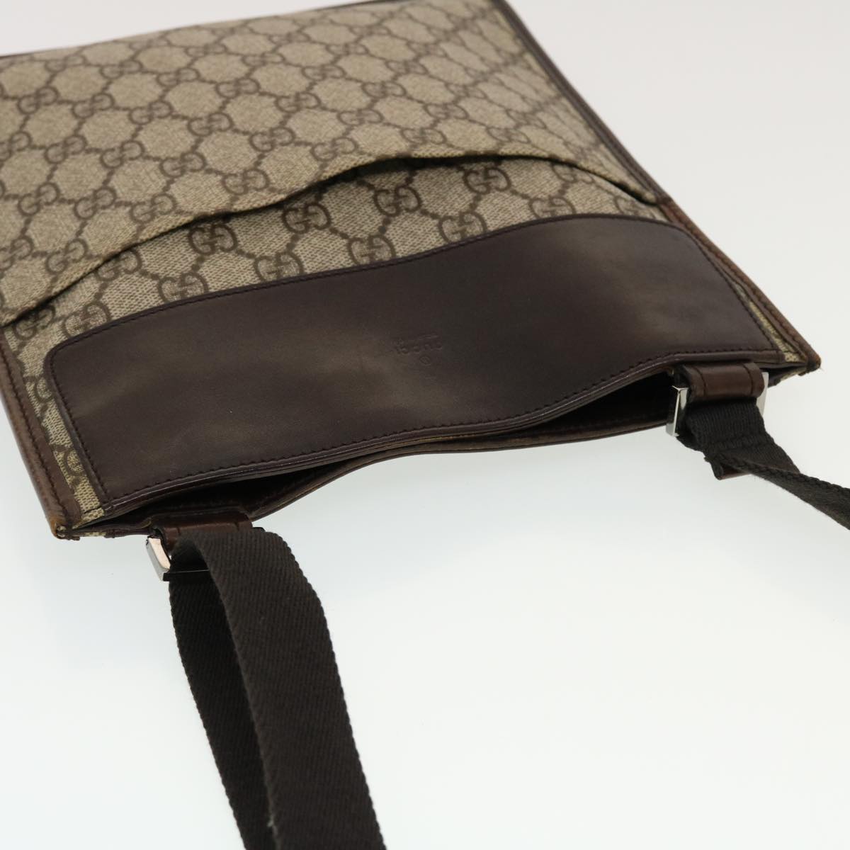 GUCCI GG Canvas Shoulder Bag PVC Leather Beige 27639 yk7163