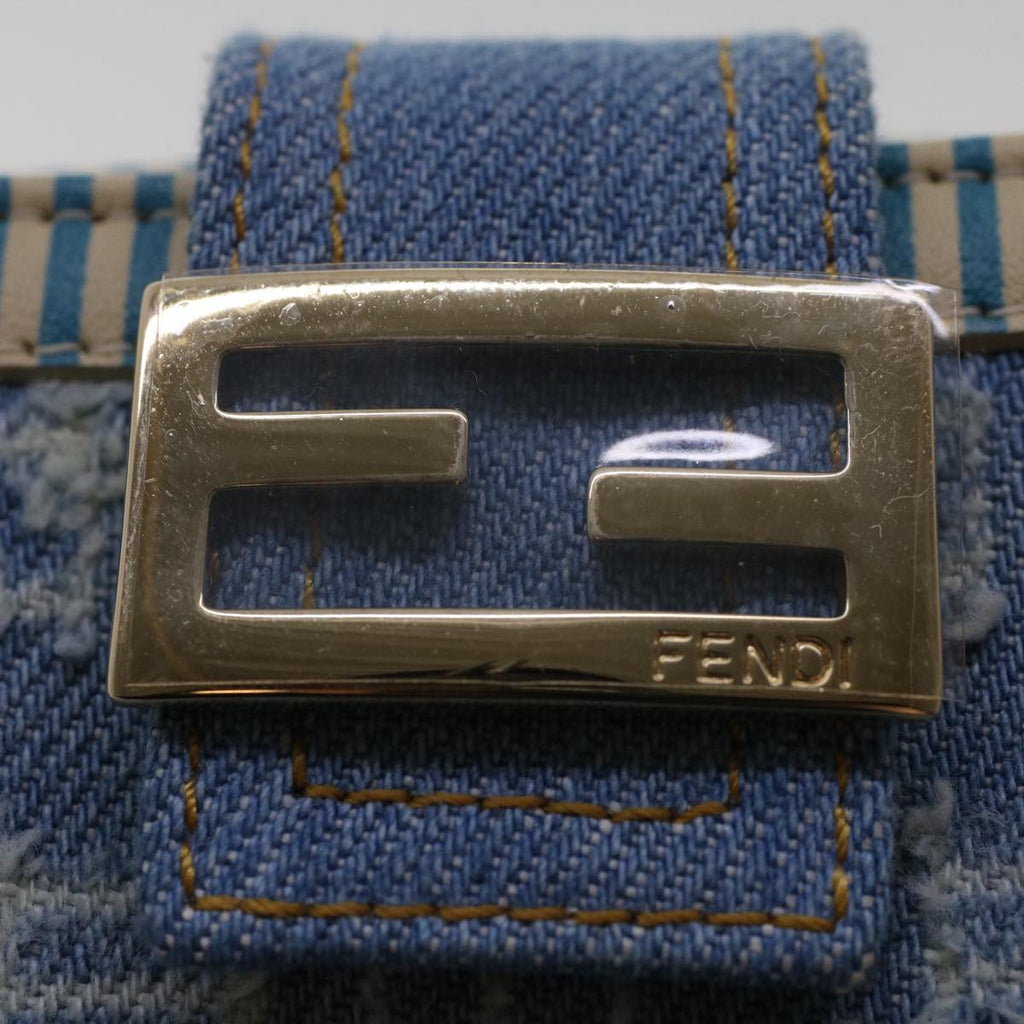 FENDI Zucca Canvas Wallet Denim Blue yk7166