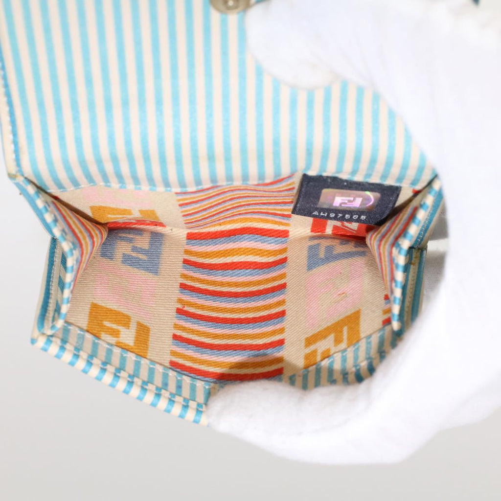 FENDI Zucca Canvas Wallet Denim Blue yk7166