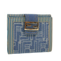 FENDI Zucca Canvas Wallet Denim Blue yk7166