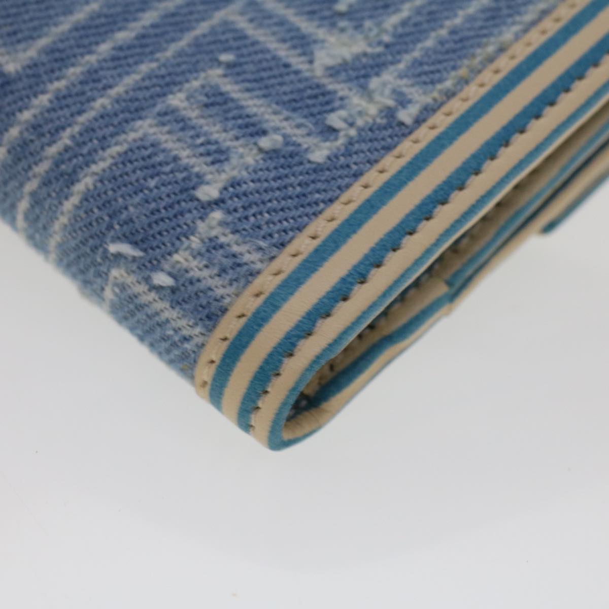 FENDI Zucca Canvas Wallet Denim Blue yk7166