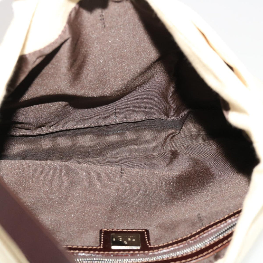 FENDI Zucca Canvas Mamma Baguette Shoulder Bag Beige yk7171