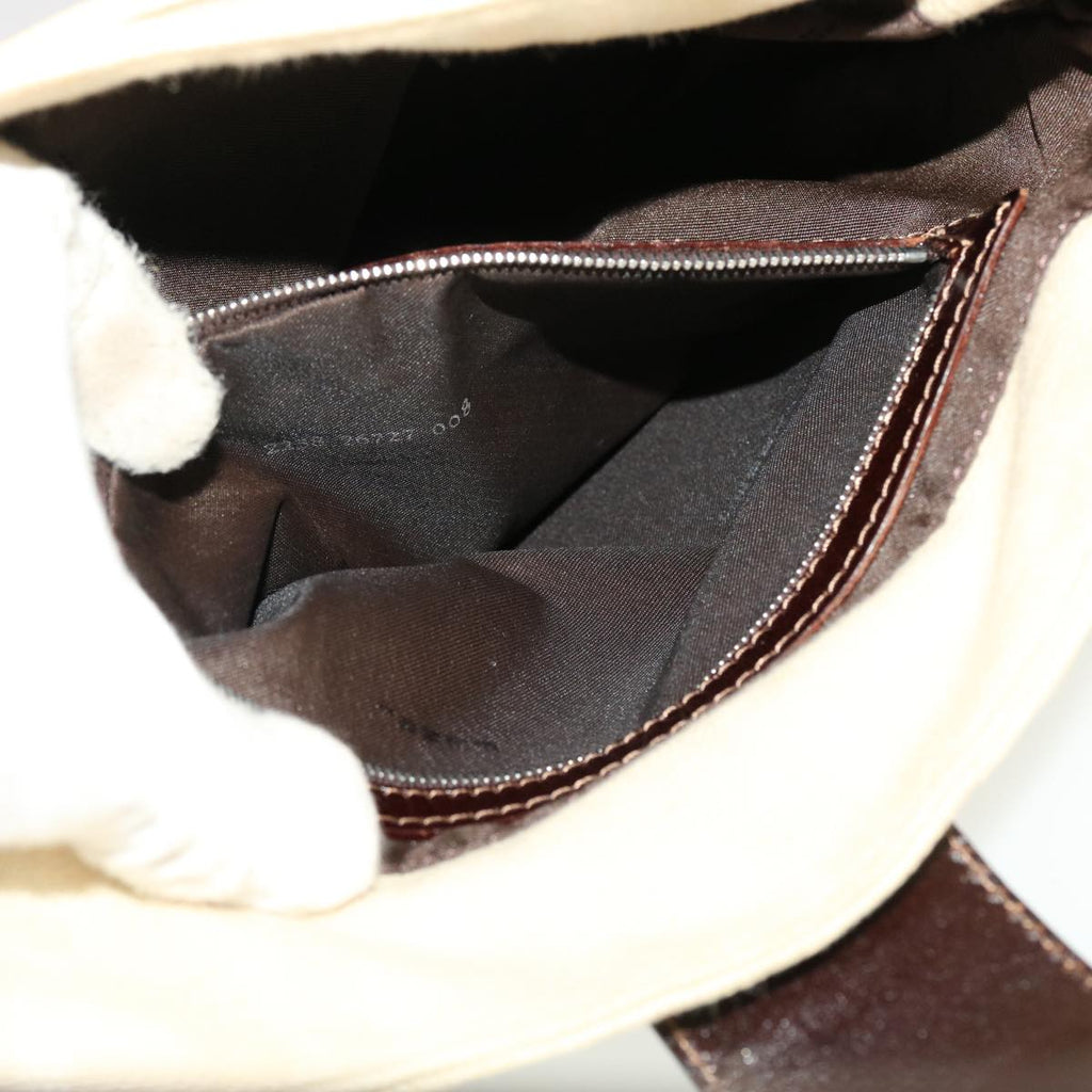 FENDI Zucca Canvas Mamma Baguette Shoulder Bag Beige yk7171