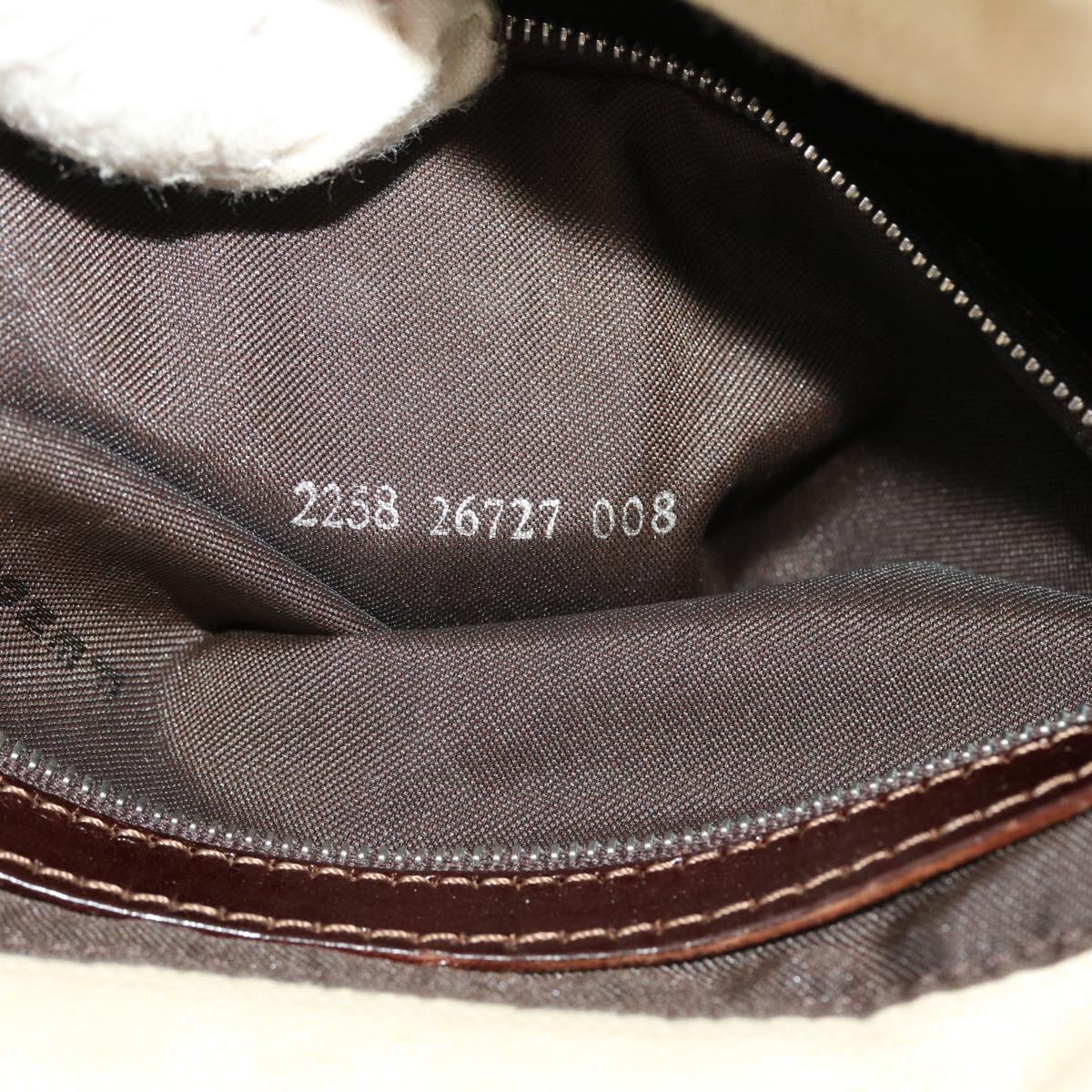 FENDI Zucca Canvas Mamma Baguette Shoulder Bag Beige yk7171