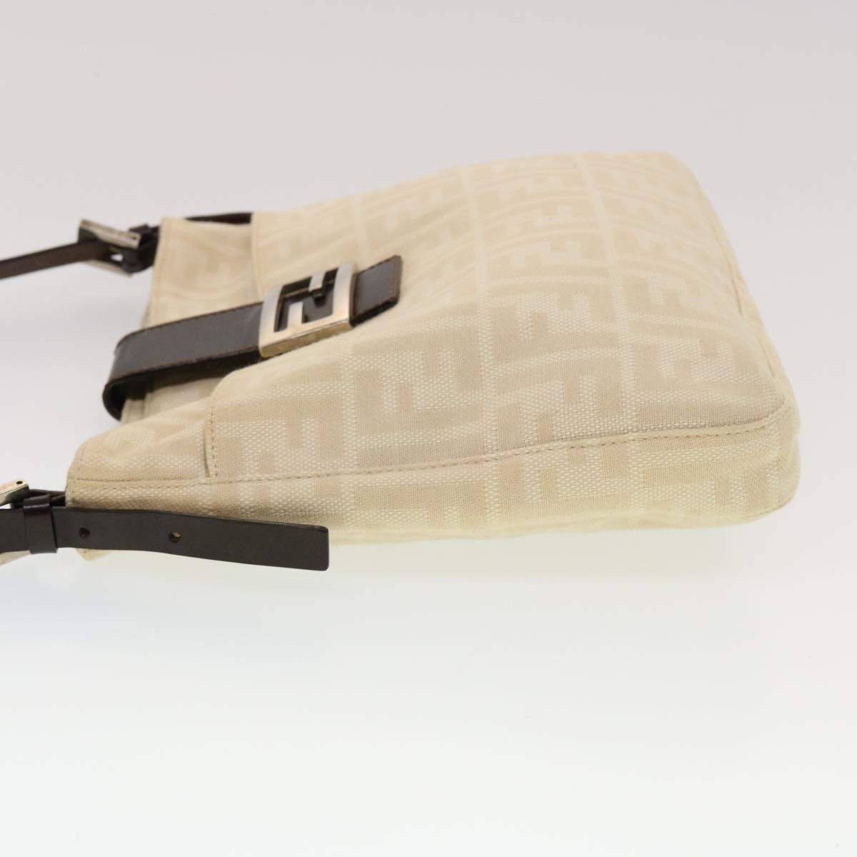 FENDI Zucca Canvas Mamma Baguette Shoulder Bag Beige yk7171