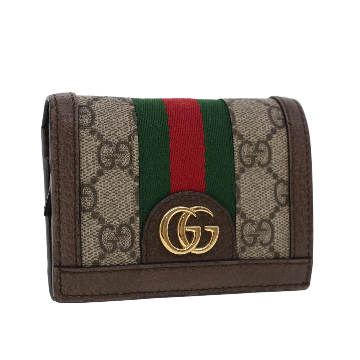 GUCCI GG Canvas Web Sherry Line Ofidia Wallet Beige Red Green 523155 yk7191