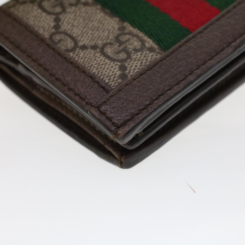 GUCCI GG Canvas Web Sherry Line Ofidia Wallet Beige Red Green 523155 yk7191