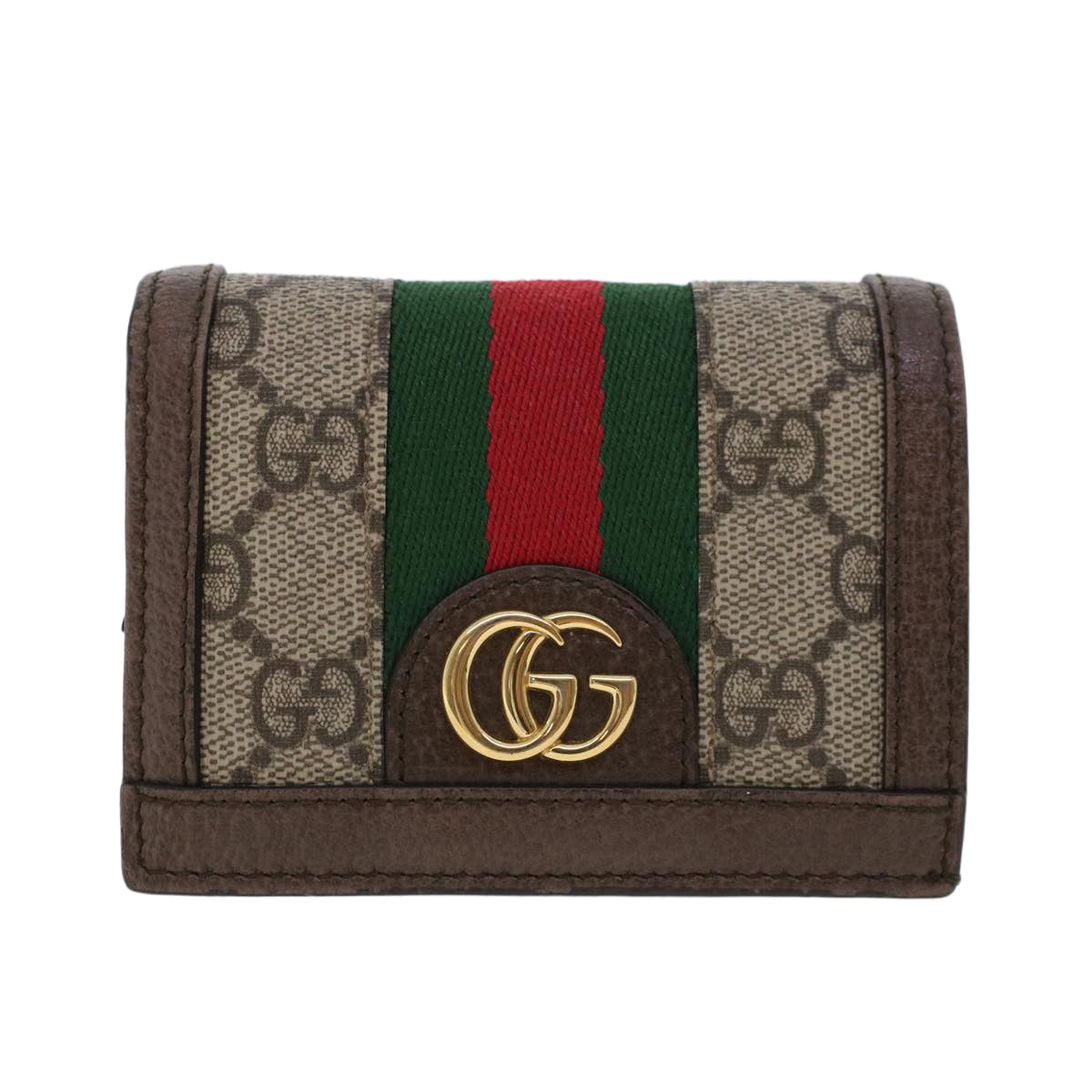 GUCCI GG Canvas Web Sherry Line Ofidia Wallet Beige Red Green 523155 yk7191