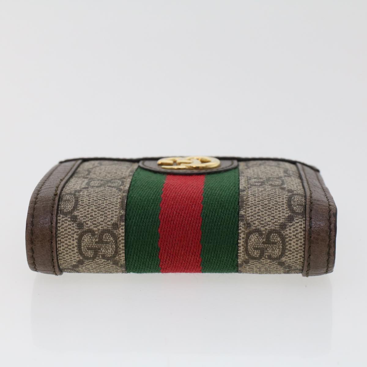 GUCCI GG Canvas Web Sherry Line Ofidia Wallet Beige Red Green 523155 yk7191
