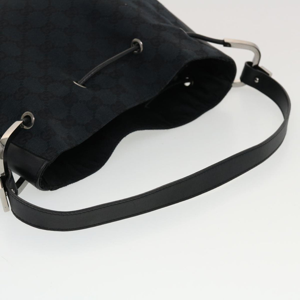 GUCCI GG Canvas Shoulder Bag Black yk7193