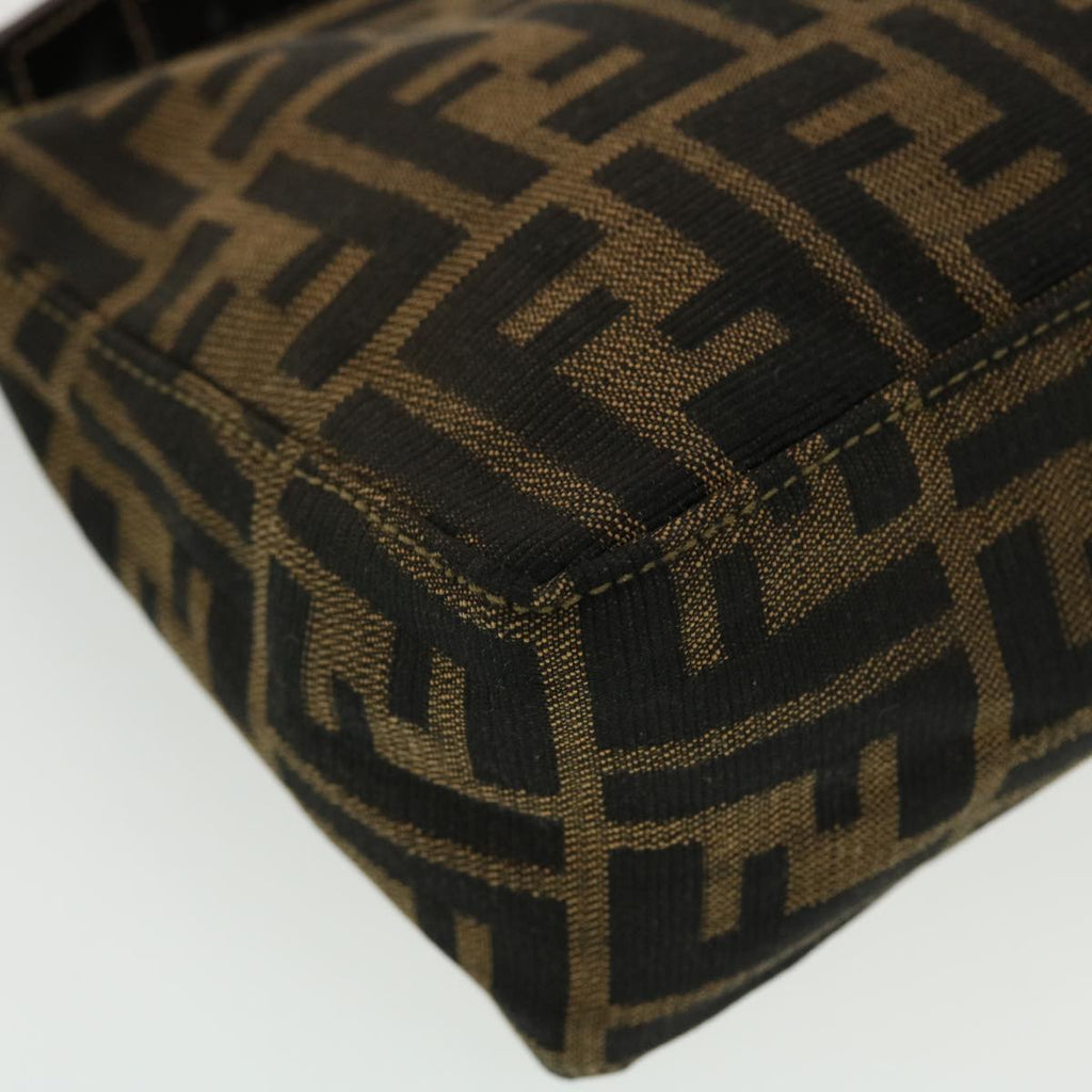 FENDI Zucca Canvas Hand Bag Black Brown 2349-26580-089 yk7204