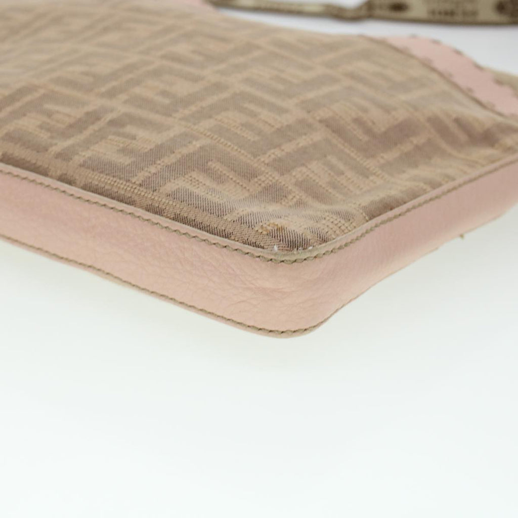 FENDI Zucca Canvas Celeria Shoulder Bag Beige yk7228