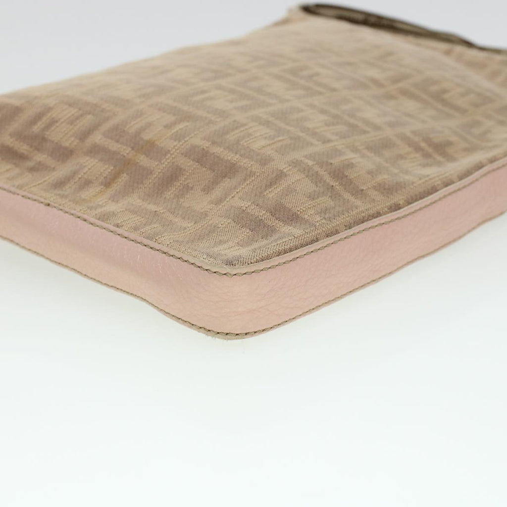 FENDI Zucca Canvas Celeria Shoulder Bag Beige yk7228