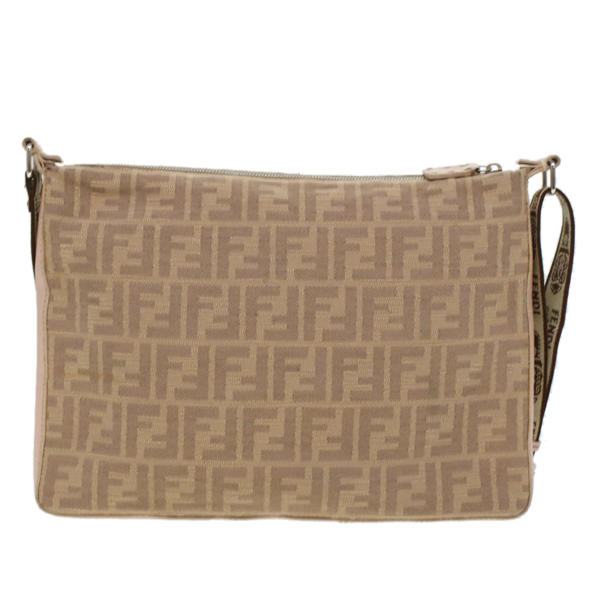 FENDI Zucca Canvas Celeria Shoulder Bag Beige yk7228