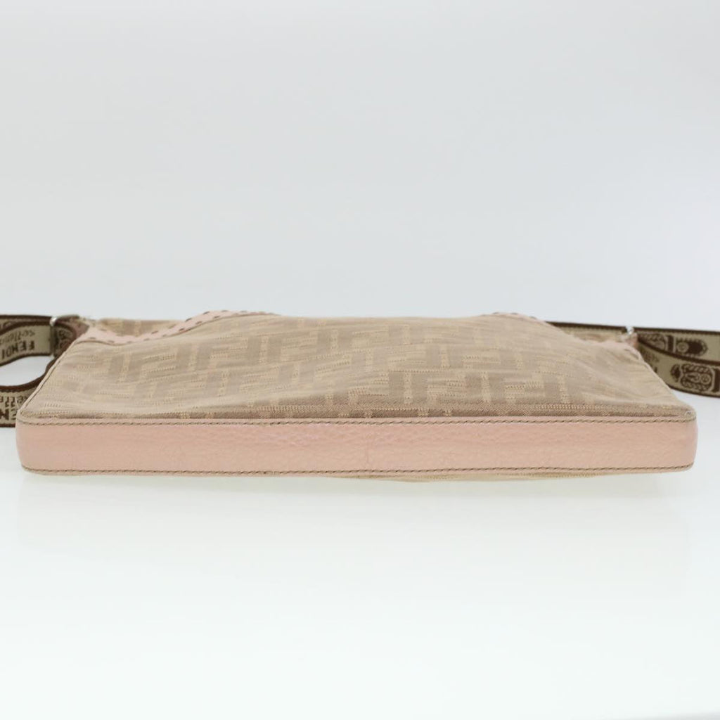 FENDI Zucca Canvas Celeria Shoulder Bag Beige yk7228