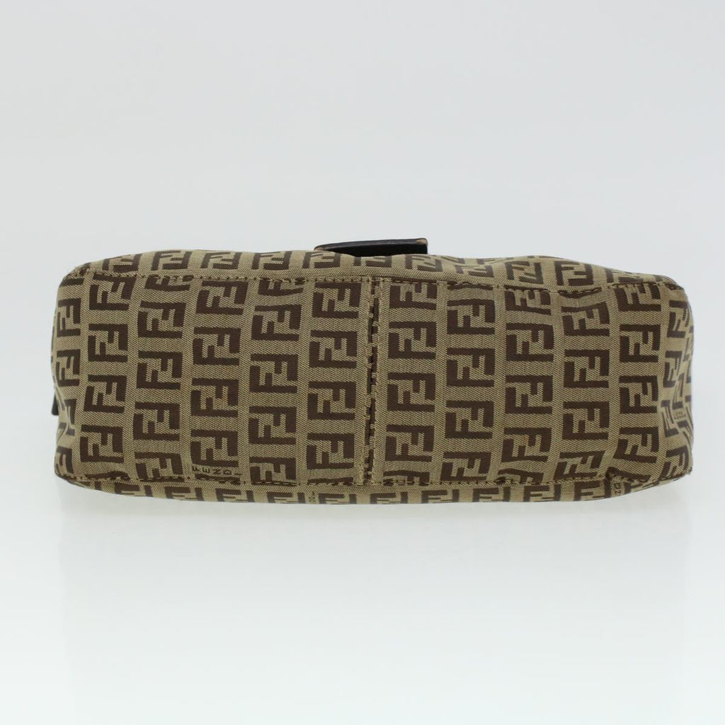 FENDI Zucchino Canvas Mamma Baguette Shoulder Bag Beige yk7232