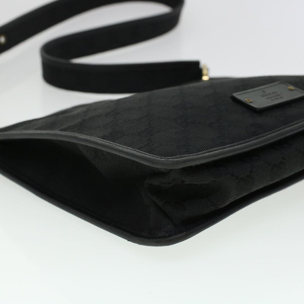 GUCCI GG Canvas Shoulder Bag Black 91762 yk7260