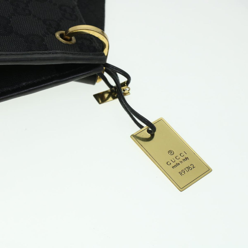 GUCCI GG Canvas Shoulder Bag Black 91762 yk7260