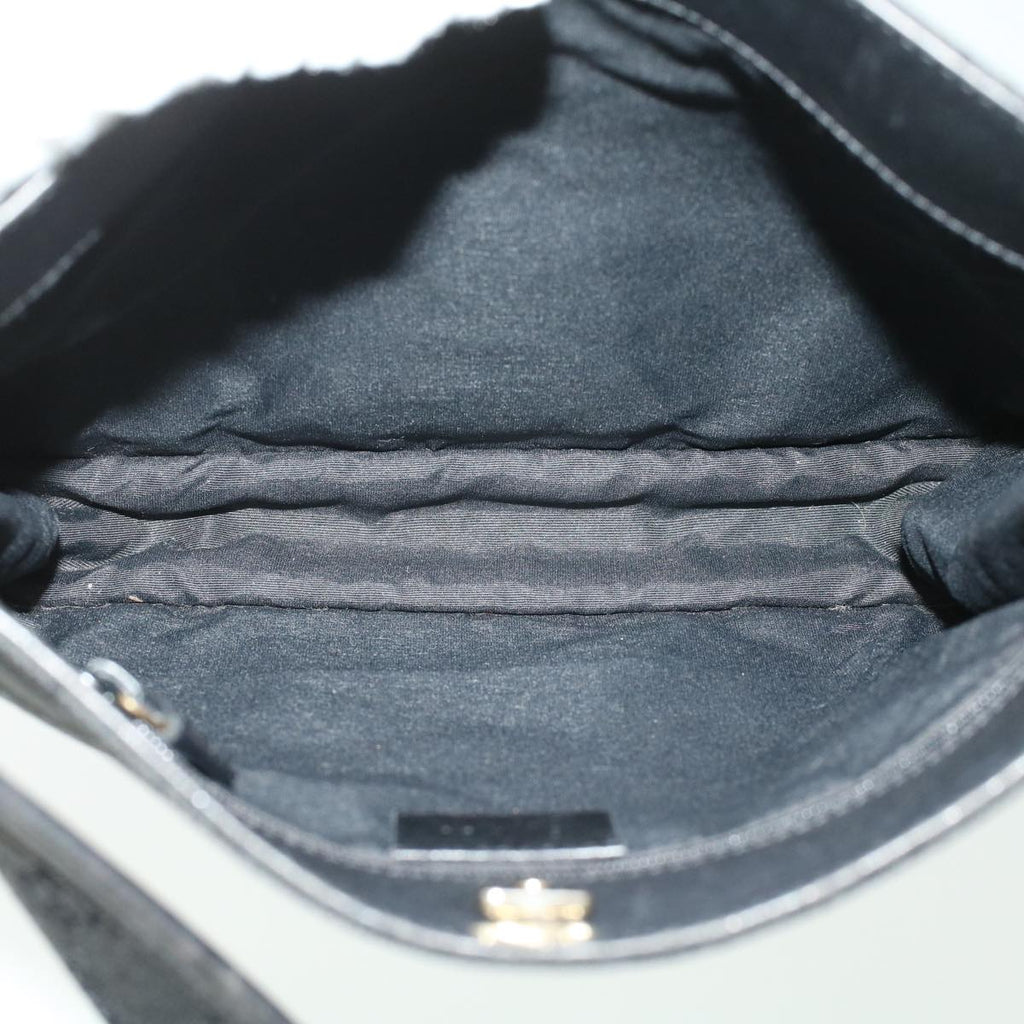 GUCCI GG Canvas Shoulder Bag Black 91762 yk7260