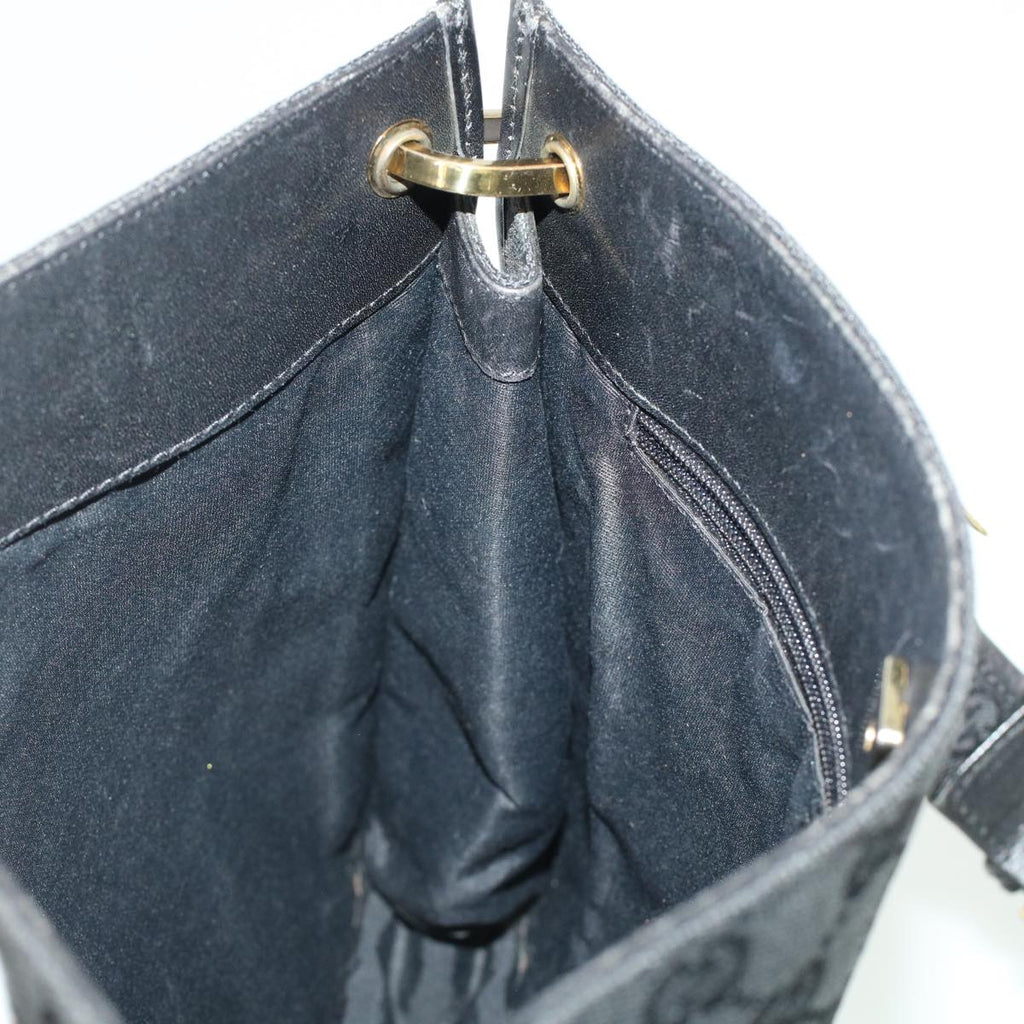 GUCCI GG Canvas Shoulder Bag Black 91762 yk7260