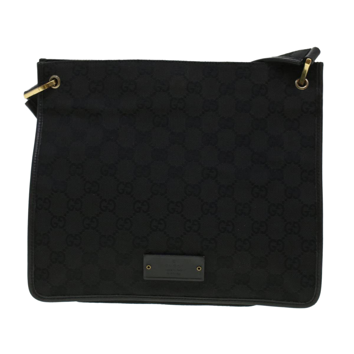 GUCCI GG Canvas Shoulder Bag Black 91762 yk7260