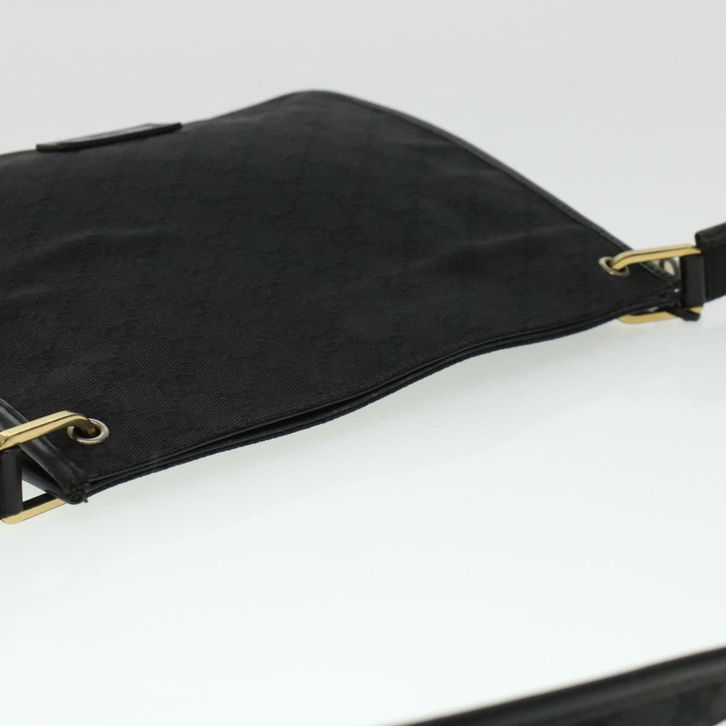 GUCCI GG Canvas Shoulder Bag Black 91762 yk7260