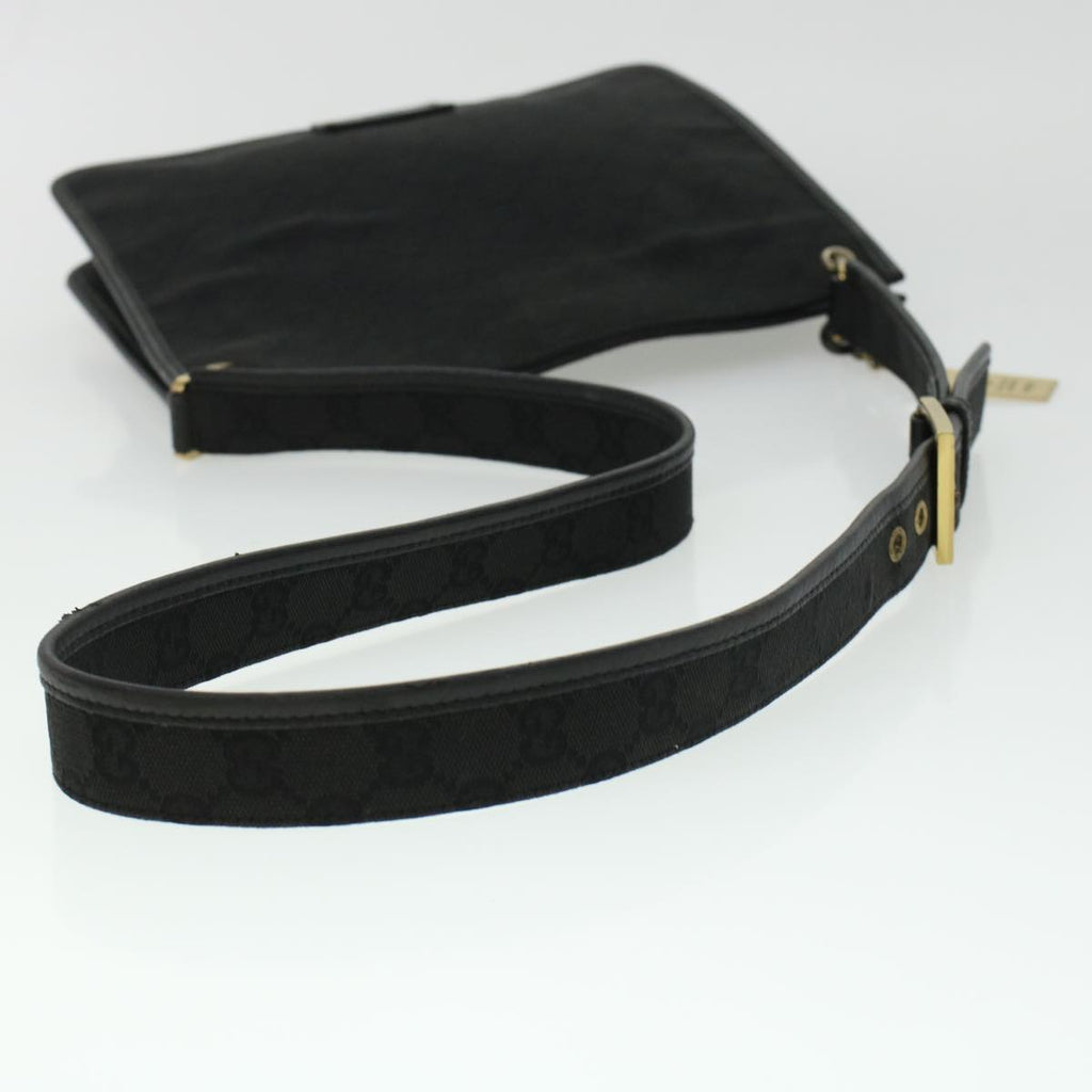 GUCCI GG Canvas Shoulder Bag Black 91762 yk7260