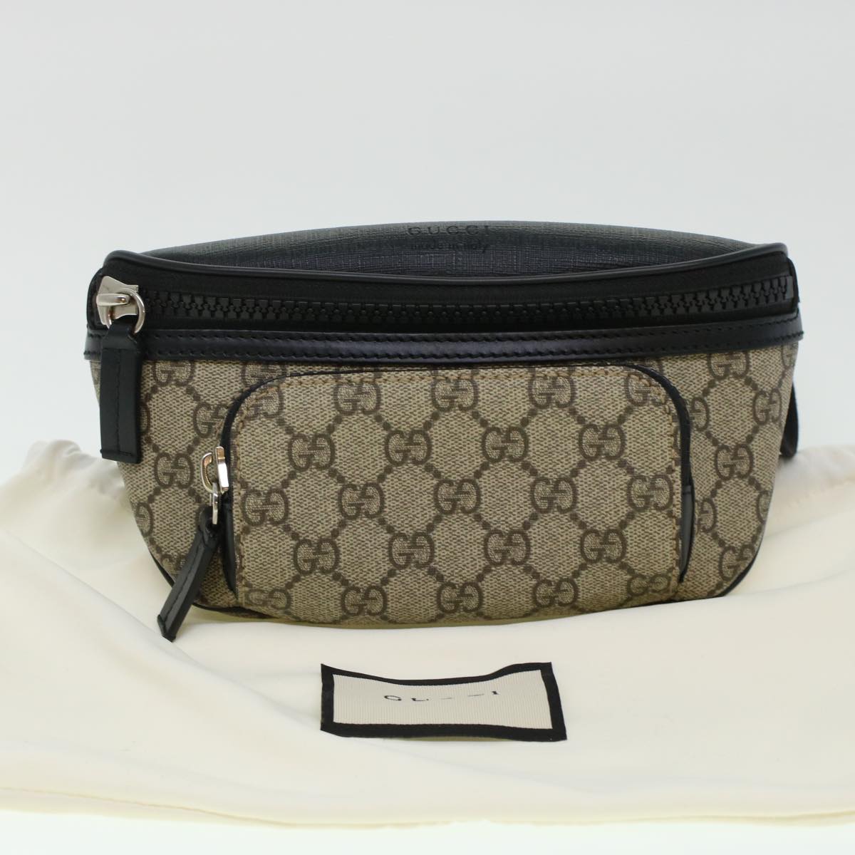 GUCCI GG Canvas Body Bag PVC Leather Beige 450946 yk7290