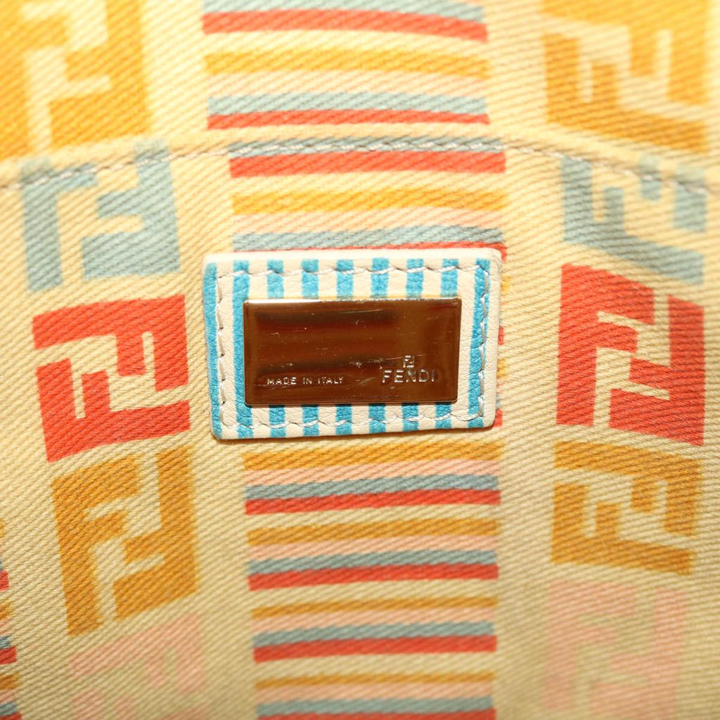 FENDI Zucca Canvas Shoulder Bag Blue yk7325