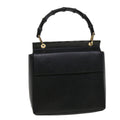 GUCCI Bamboo Hand Bag Leather Black 001.3444.1887 yk7365B