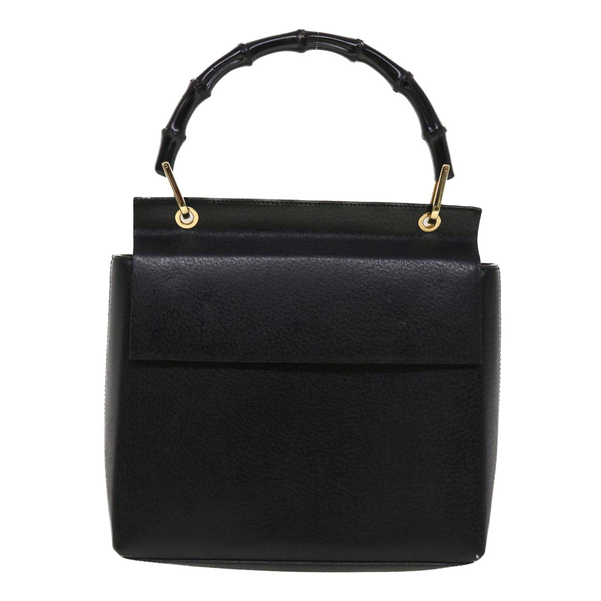 GUCCI Bamboo Hand Bag Leather Black 001.3444.1887 yk7365B