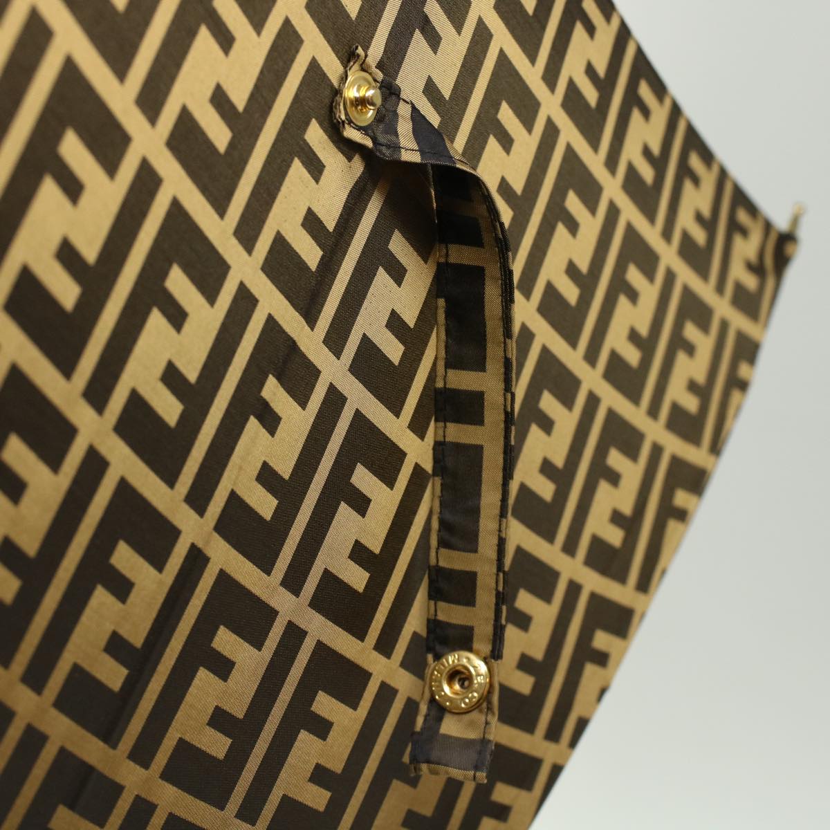 FENDI Zucca Canvas Umbrella Nylon Brown Black yk7408B