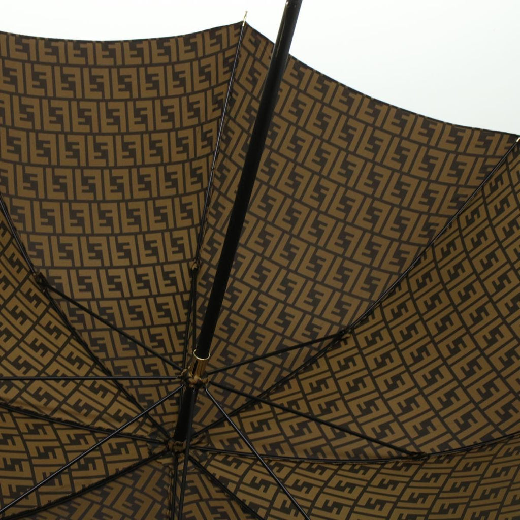 FENDI Zucca Canvas Umbrella Nylon Brown Black yk7409B