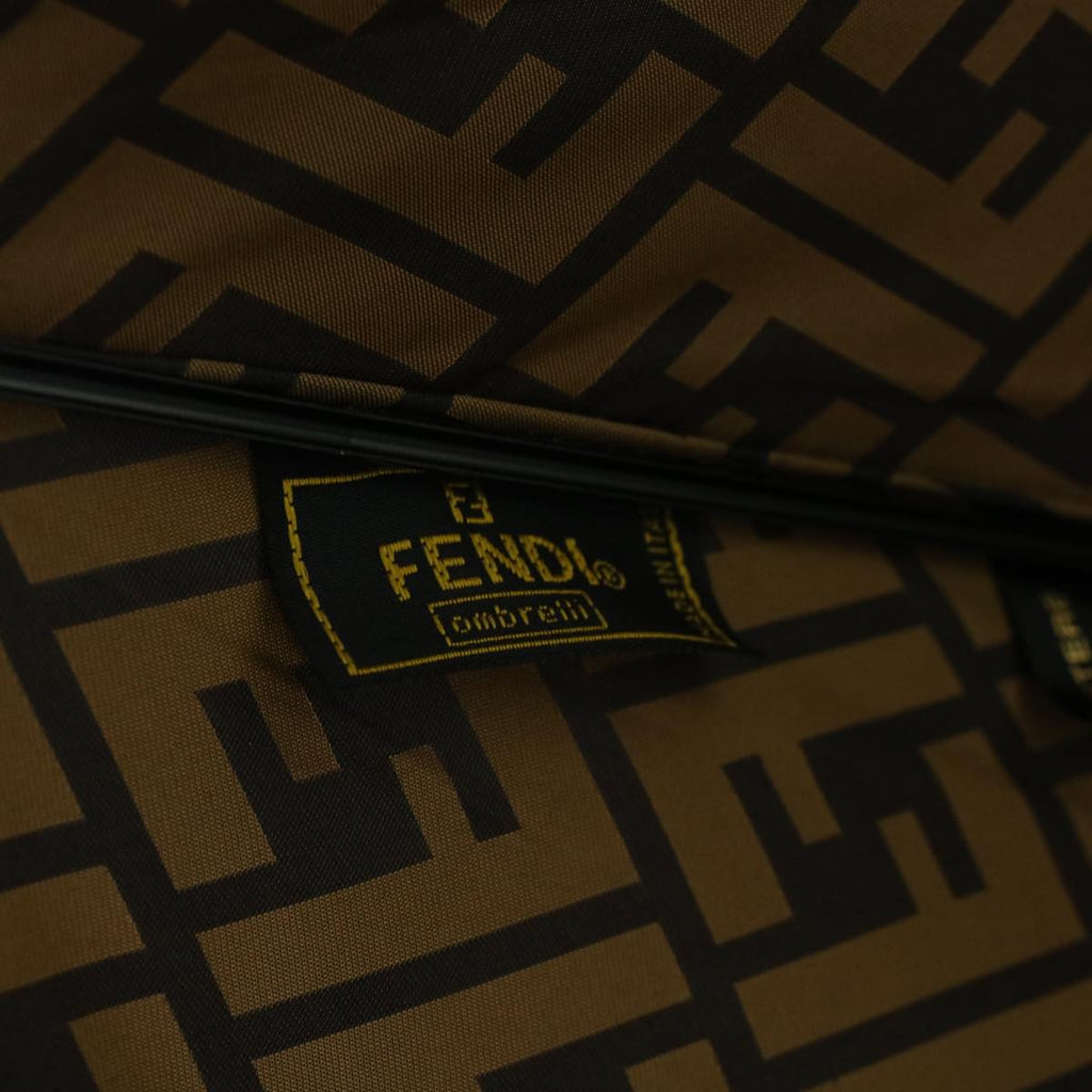 FENDI Zucca Canvas Umbrella Nylon Brown Black yk7409B