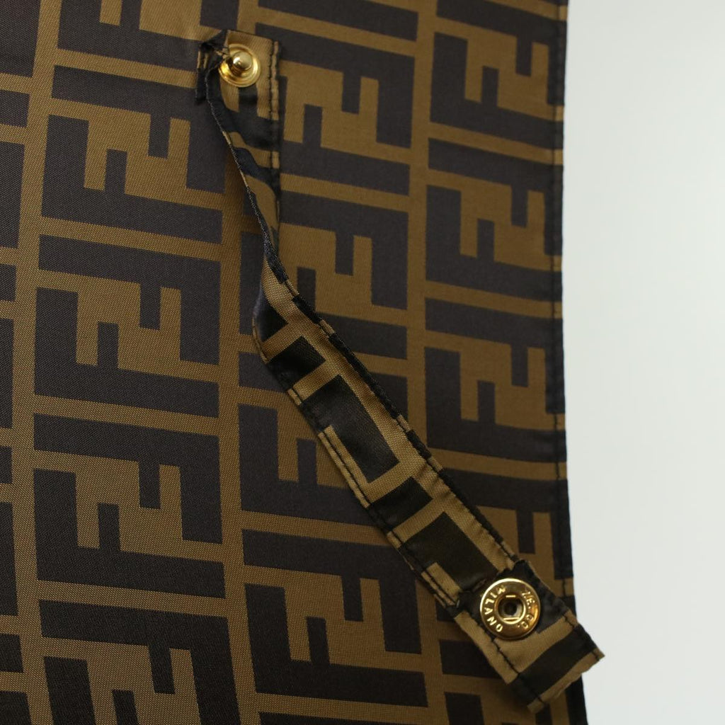 FENDI Zucca Canvas Umbrella Nylon Brown Black yk7409B