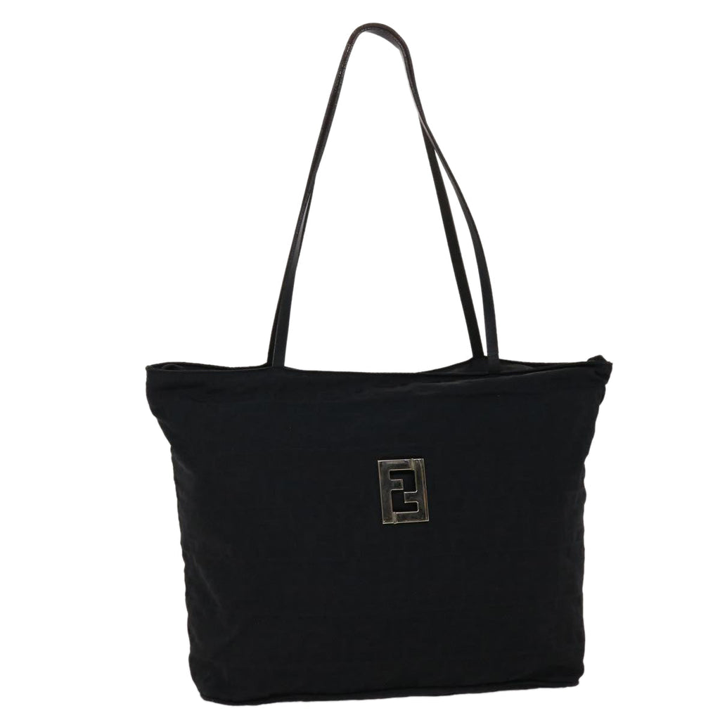 FENDI Zucca Canvas Tote Bag Black yk7411