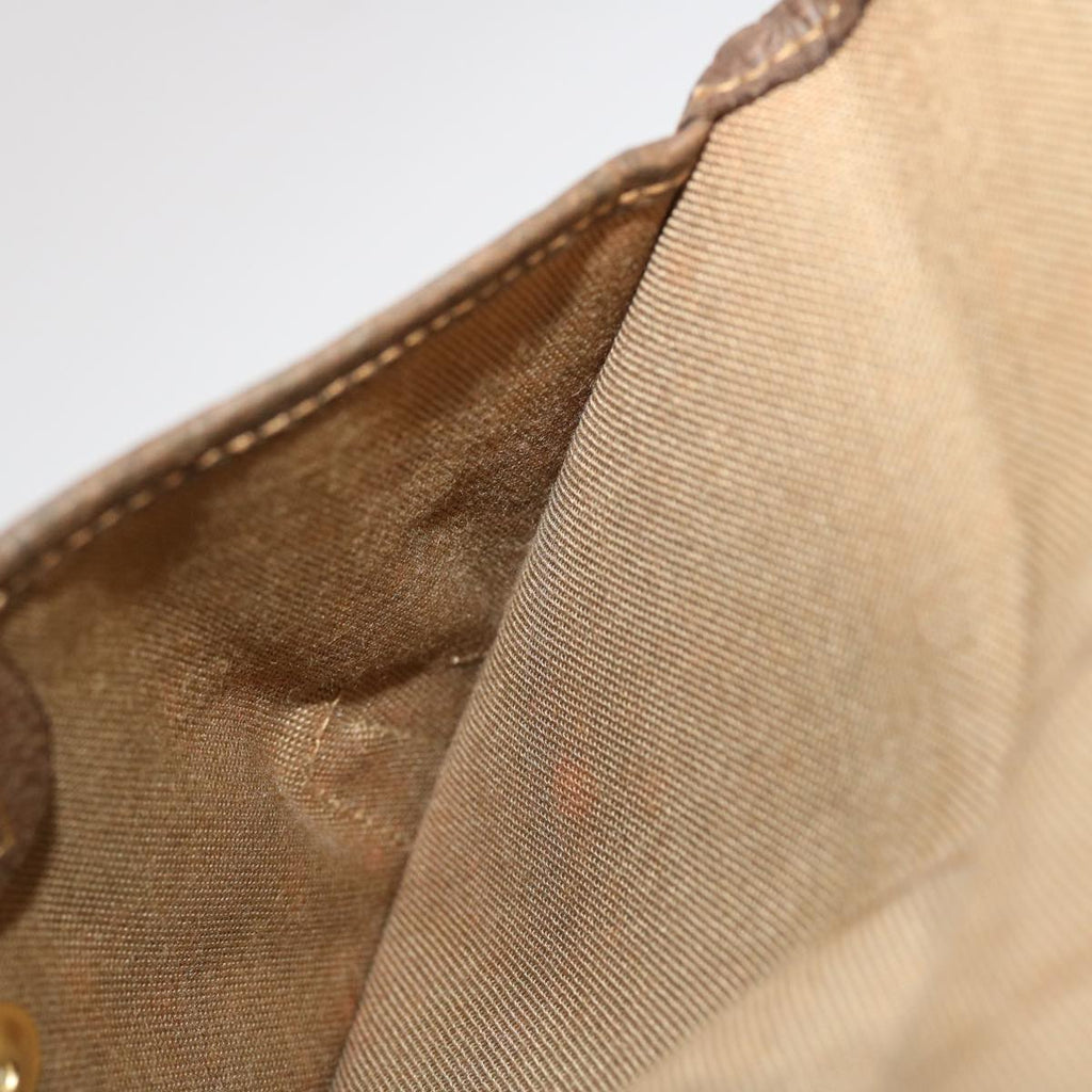 GUCCI GG Canvas Web Sherry Line Pouch PVC Leather Beige Red Green yk7426
