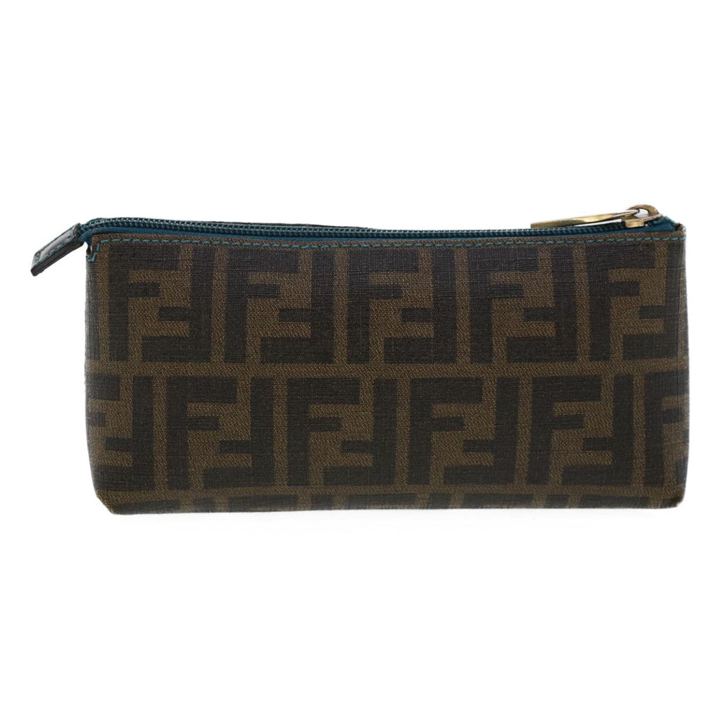 FENDI Zucca Canvas Pouch Black Brown yk7489