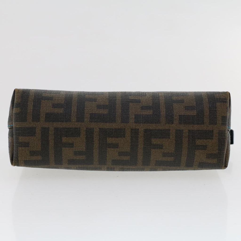 FENDI Zucca Canvas Pouch Black Brown yk7489