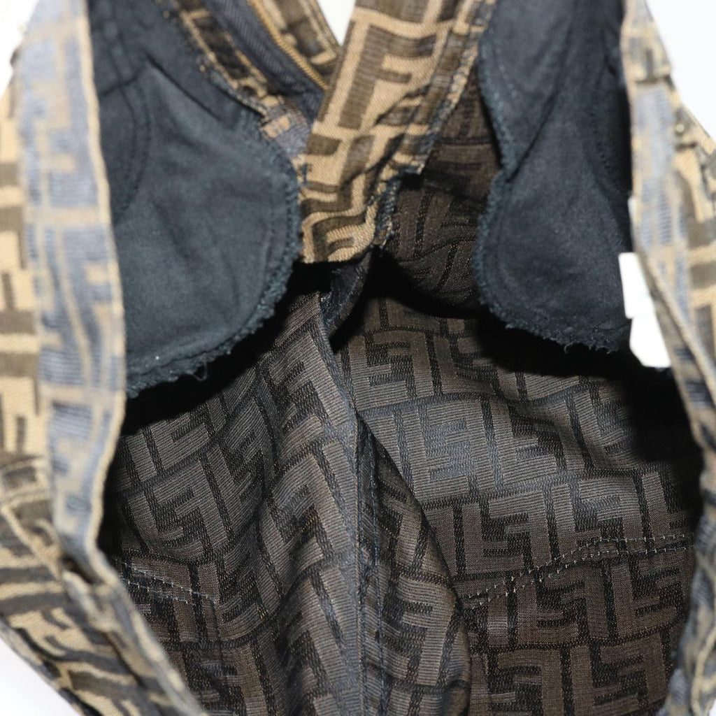 FENDI Zucca Canvas Pants S Black Brown yk7500