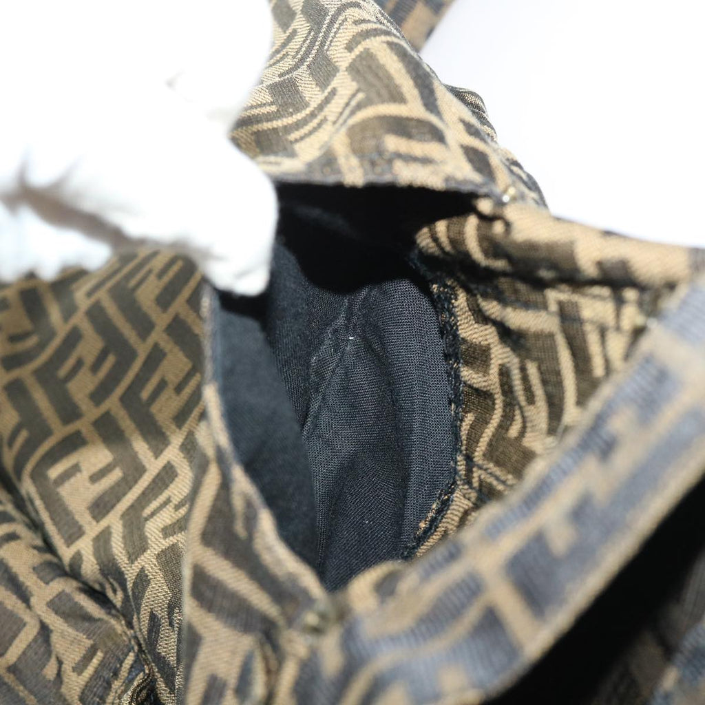FENDI Zucca Canvas Pants S Black Brown yk7500