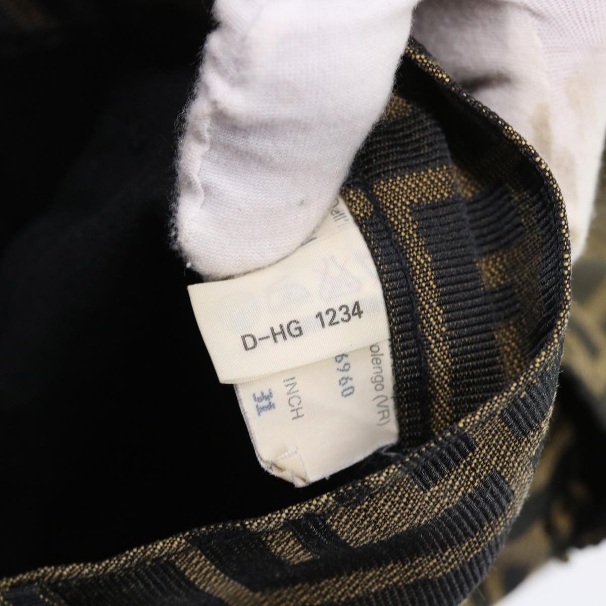 FENDI Zucca Canvas Pants S Black Brown yk7500