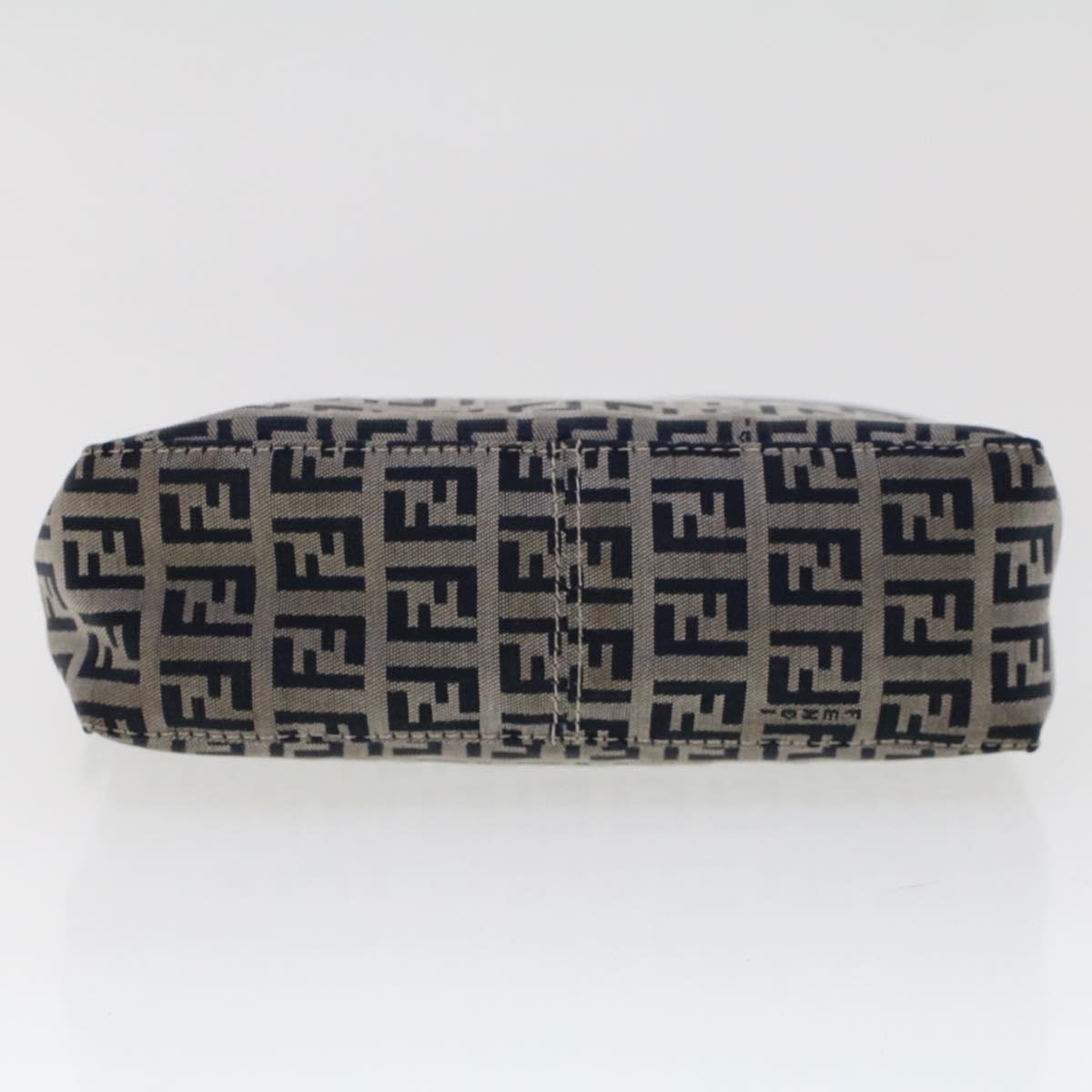 FENDI Zucchino Canvas Shoulder Bag Navy yk7501