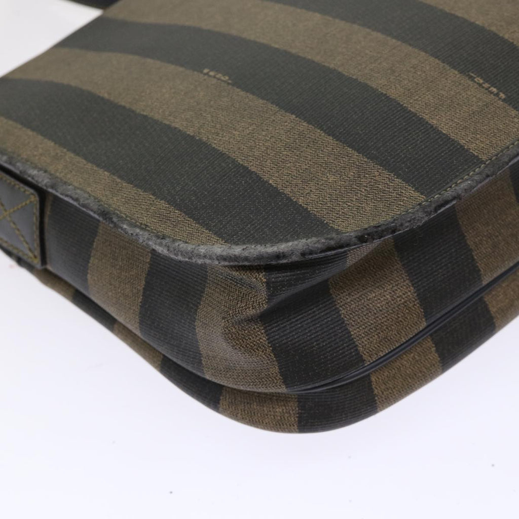 FENDI Pecan Canvas Shoulder Bag Nylon 2Set Brown Black yk7554B