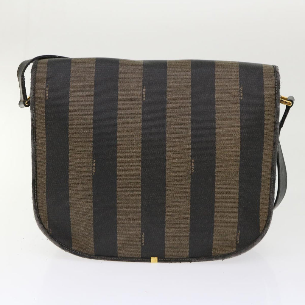 FENDI Pecan Canvas Shoulder Bag Nylon 2Set Brown Black yk7554B