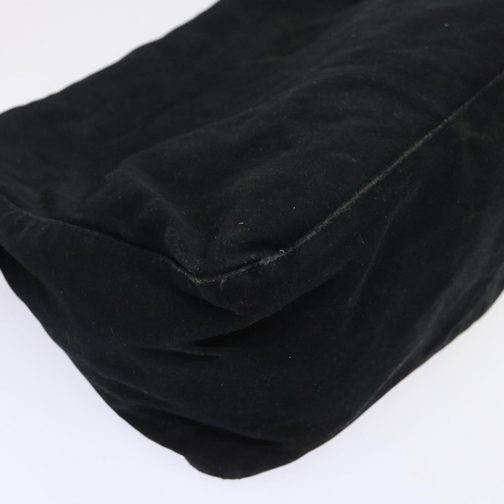 FENDI Mamma Baguette Shoulder Bag Nylon Leather Black yk7563B