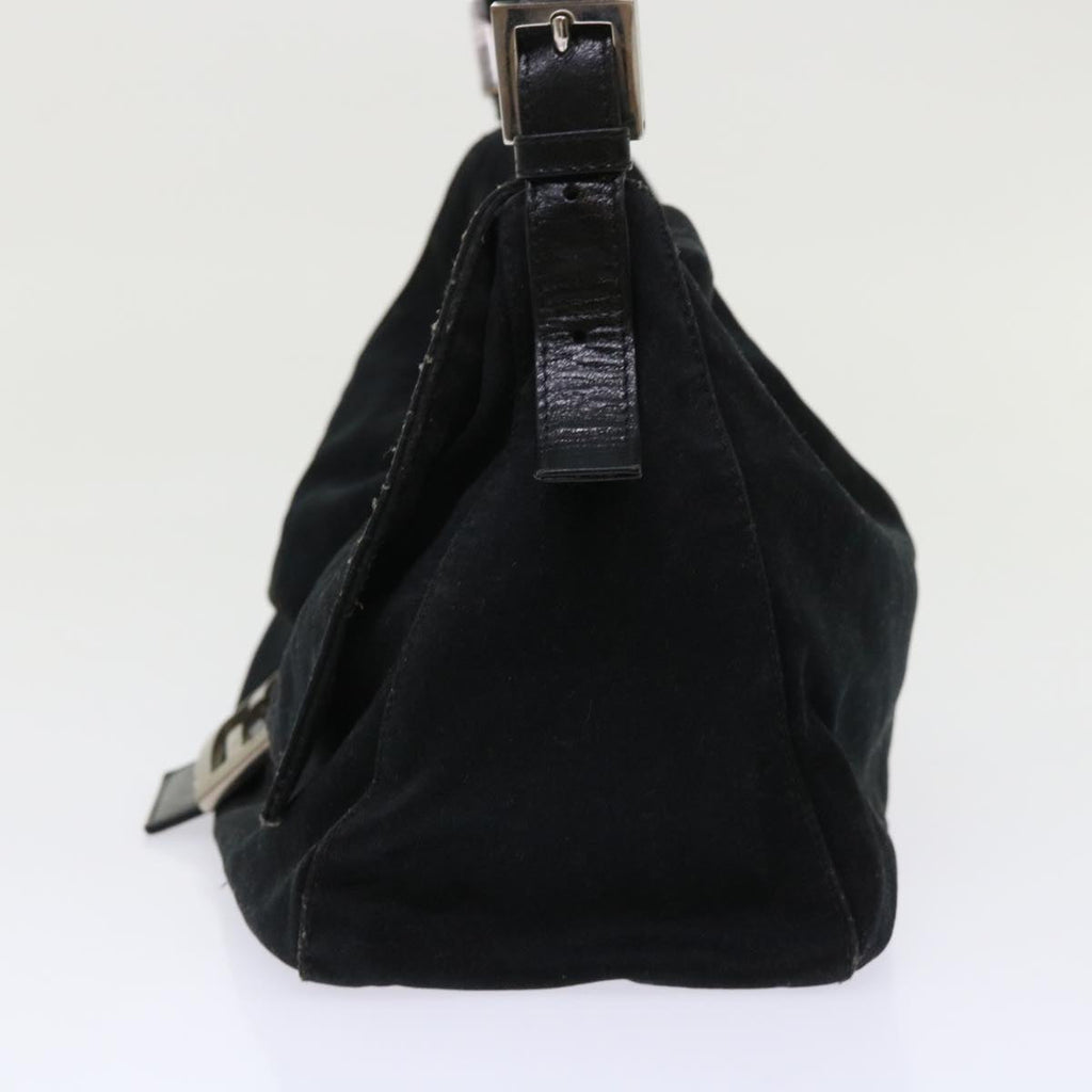 FENDI Mamma Baguette Shoulder Bag Nylon Leather Black yk7563B