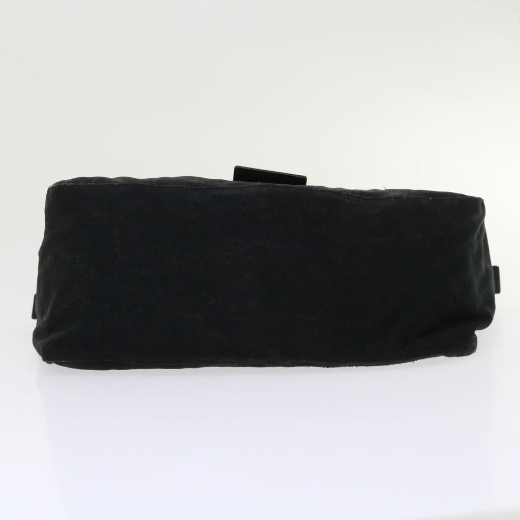 FENDI Mamma Baguette Shoulder Bag Nylon Leather Black yk7563B