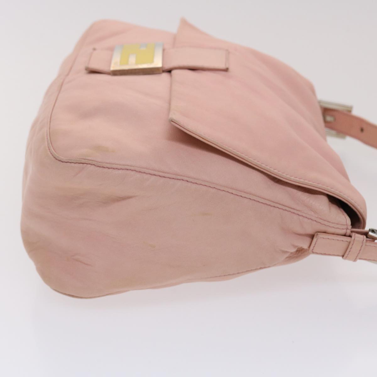 FENDI Mamma Baguette Shoulder Bag Leather Pink 2308-26325-008 yk7599